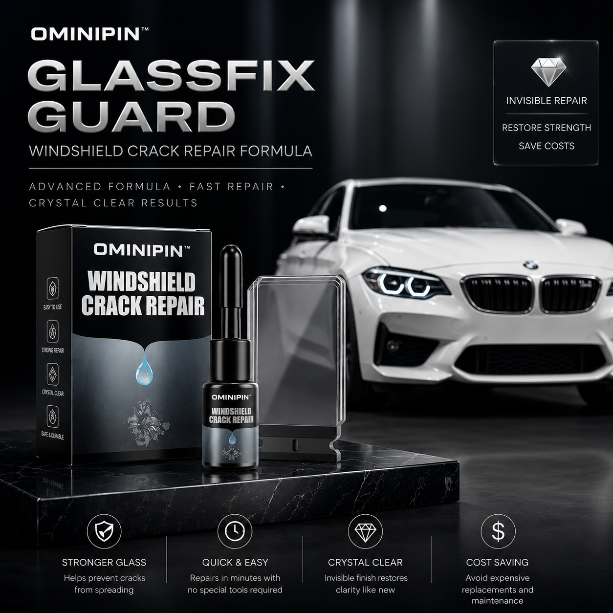 OminiPin™ GlassFix Guard - 2026 Windshield Crack Repair Formula