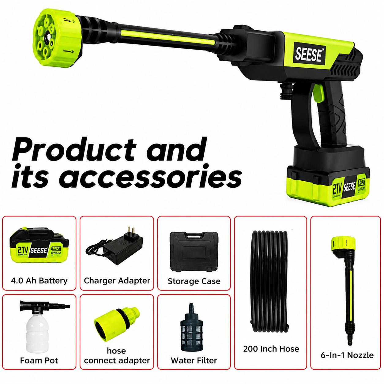 SEESEPIN™ Cordless Pressure Washer Gun - Your Vehicle's Best Friend